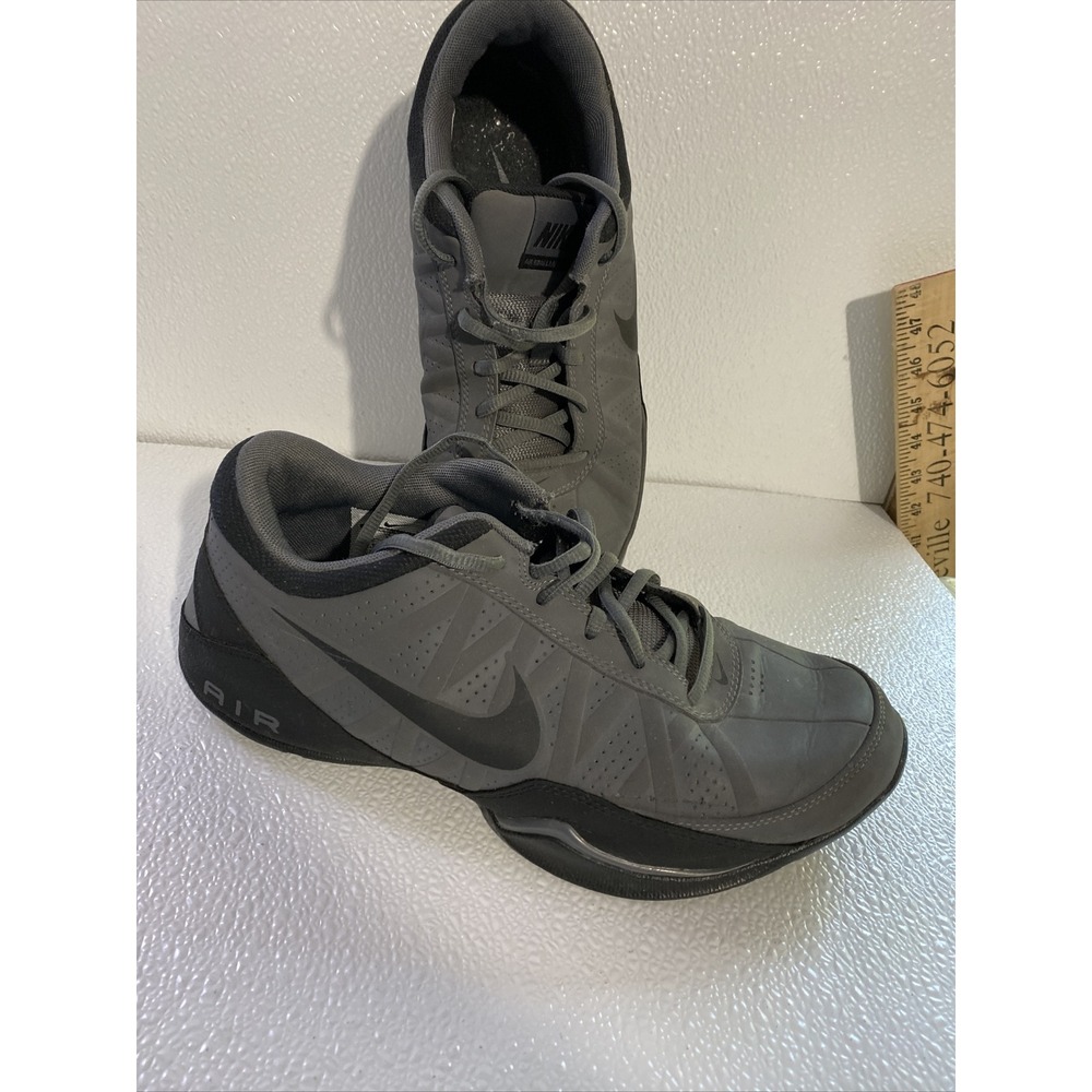 Nike Air Ring Leader Low Mens 9 Dark Grey Black Good 488102-002 Basketball Shoes